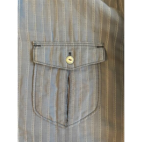 Tommy Bahama Men's Island Modern Fit Button Down Shirts Long Sleeve Gray - Picture 4 of 8